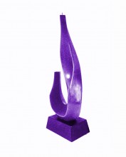 Decorative Flame Candle - Violet Metallic